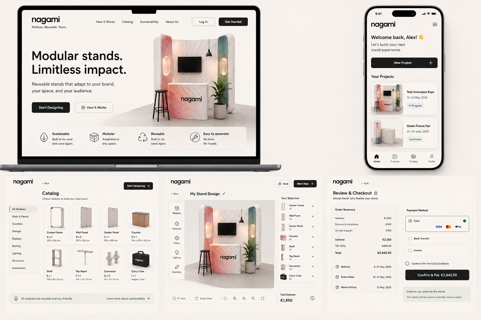 Nagami — modular exhibition stand system
